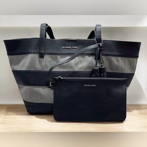 Michael Kors Navy and Gray Women's Tote Bag Set